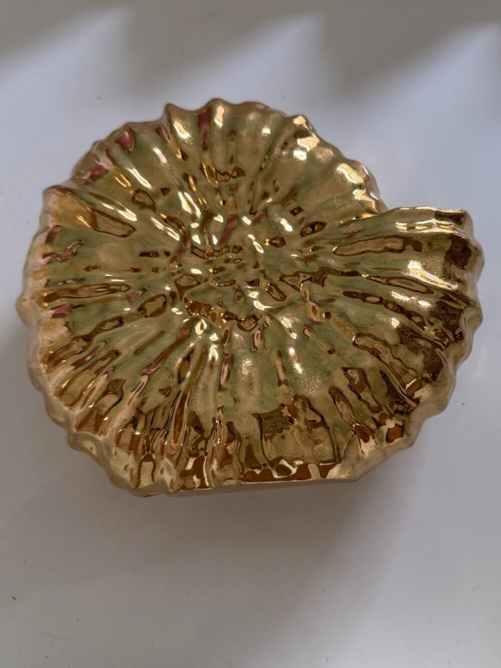Zara Gold Conch Shell Clutch with Gold Shoulder Strap